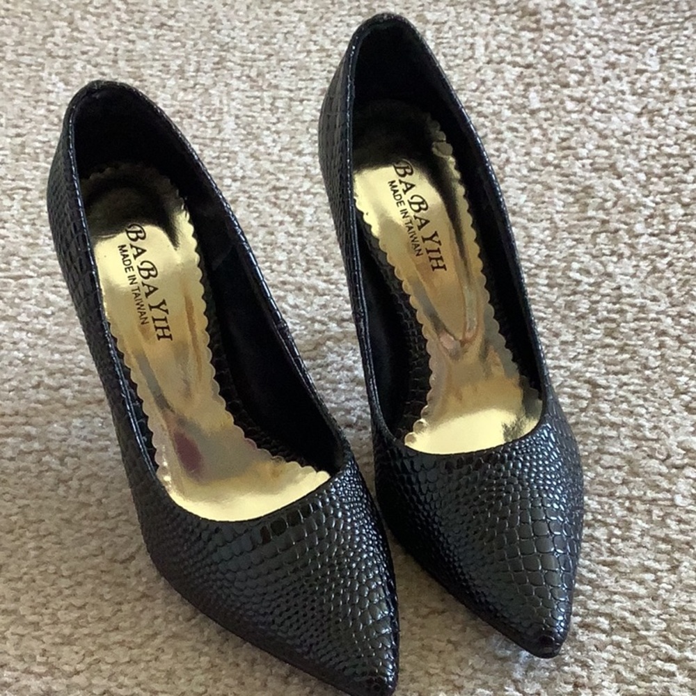 Heels, worn one. Price is firm.